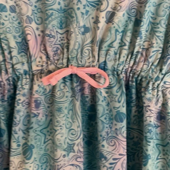 Disney Shirt/ cover up elastic drawstring at waist M/L Hidden Mickey Heads - Picture 2 of 10